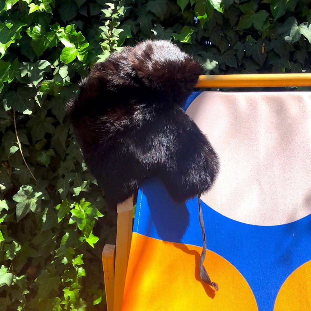 Original Vintage Russian Fur Hat Trapper